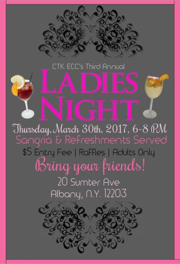 Ladies Night March 30, 2017 6-8pm Albany NY