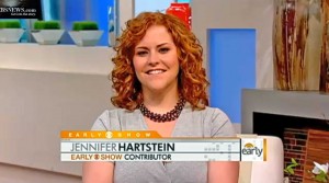 Dr. Jen Hartstein wearing Amethyst Torsade by Patty Tobin on the CBS Early Show on Thursday, July 22nd