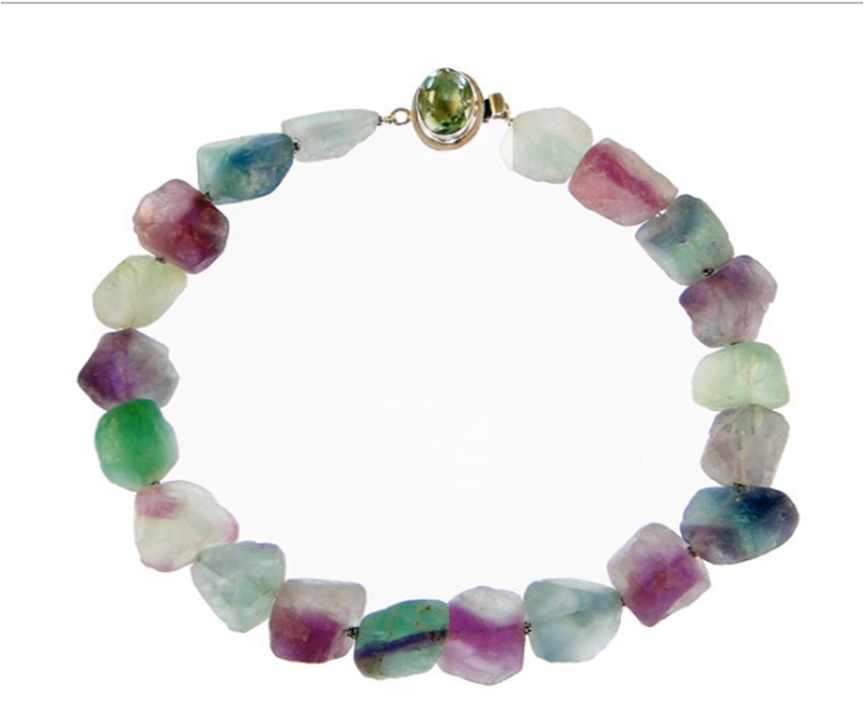 Multicolor fluorite necklace by Patty Tobin 