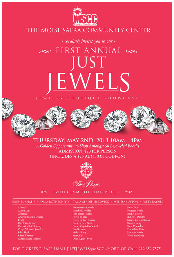 Just Jewels jewelry boutique shocase event May 2nd at The Plaza Hotel 