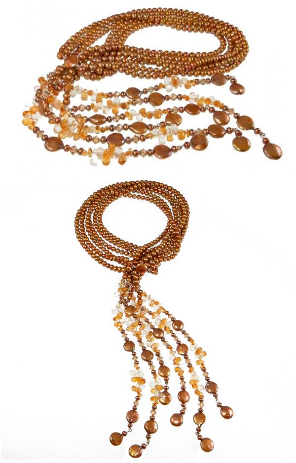 patty tobin pearl and gemstone lariat necklace fall fashion jewelry 2015